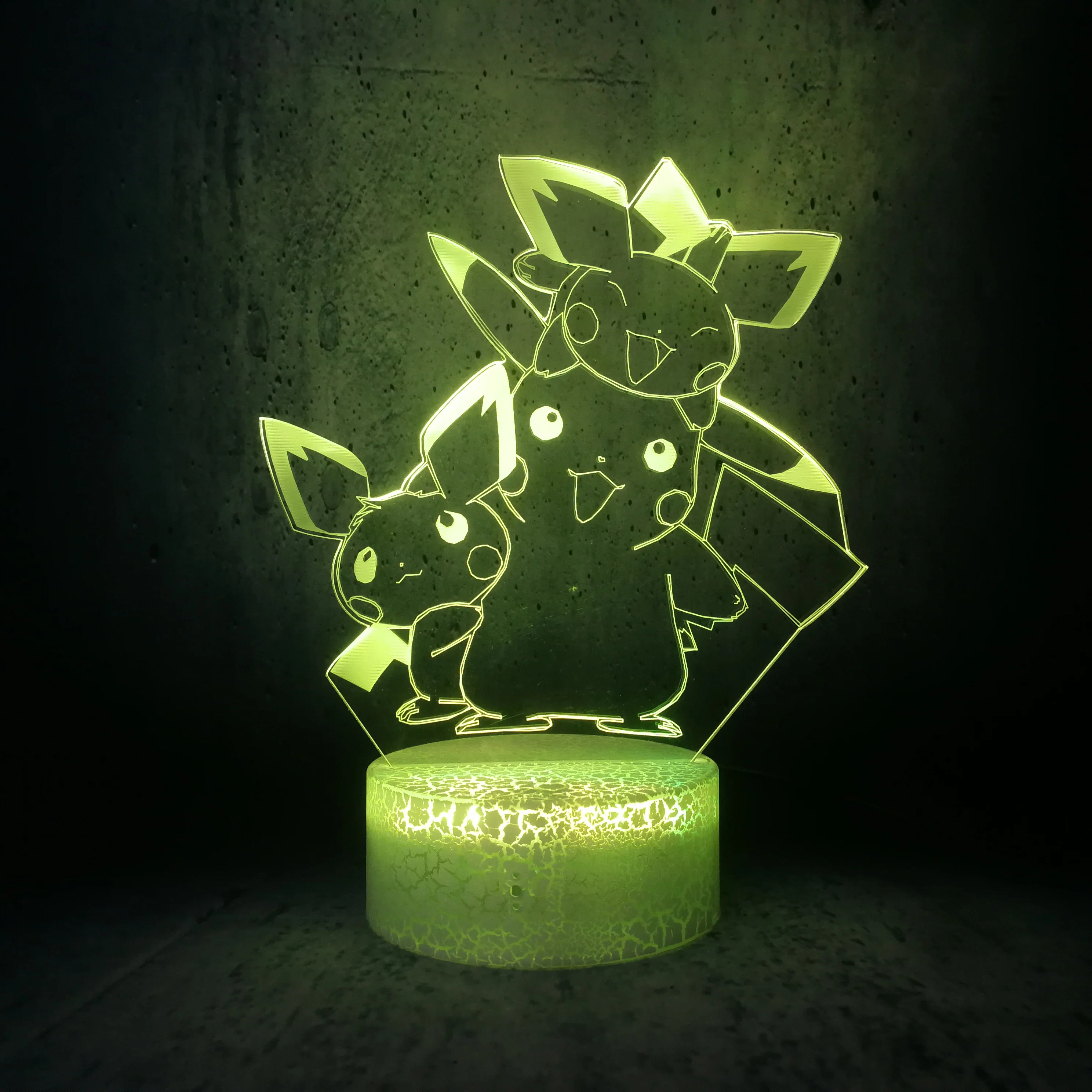 3D светодиодный кавайный Пикачу USB лампа и друзья игры Pet Красочный ночник детские