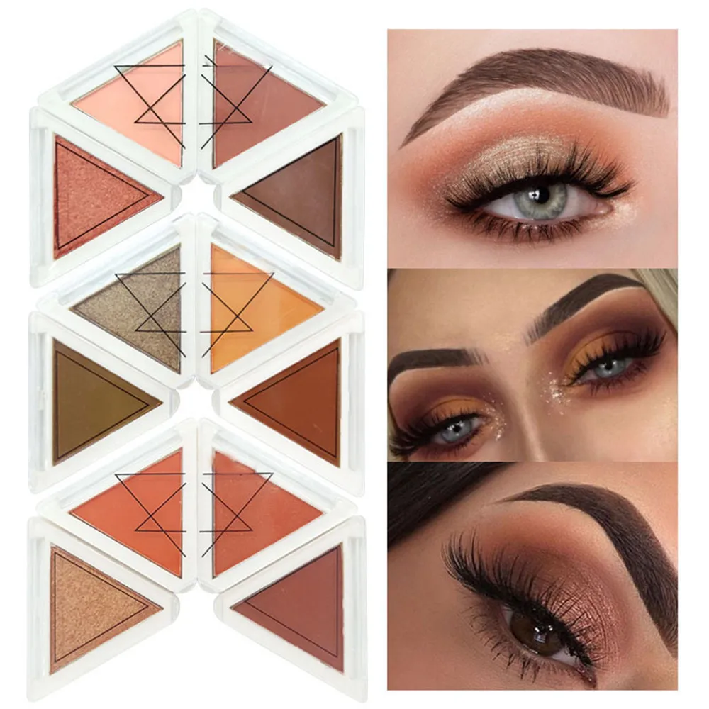 Красота глазурованная материи для палитры теней век 4 цвета складной Magic Eye диск