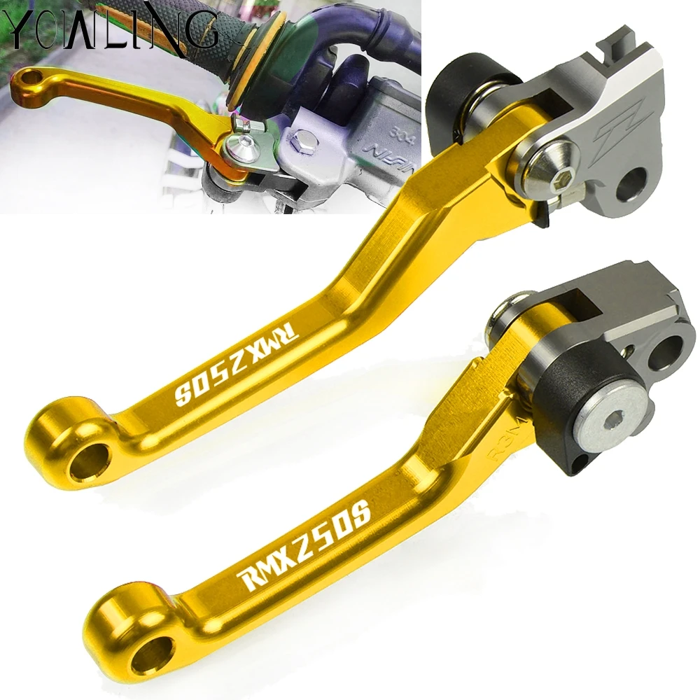 For SUZUKI RMX 250S RMX250S 1996 1997 1998 Dirt Bike Pivot handle Levers Motocross Motorbike Aluminum Folding Brake Clutch Lever