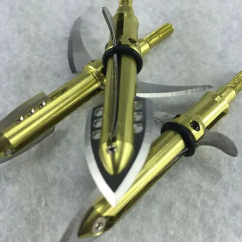 

6Pcs 100Grain SS Steel Hunting Archery Arrow Heads Broadheads Bow Fishing Points