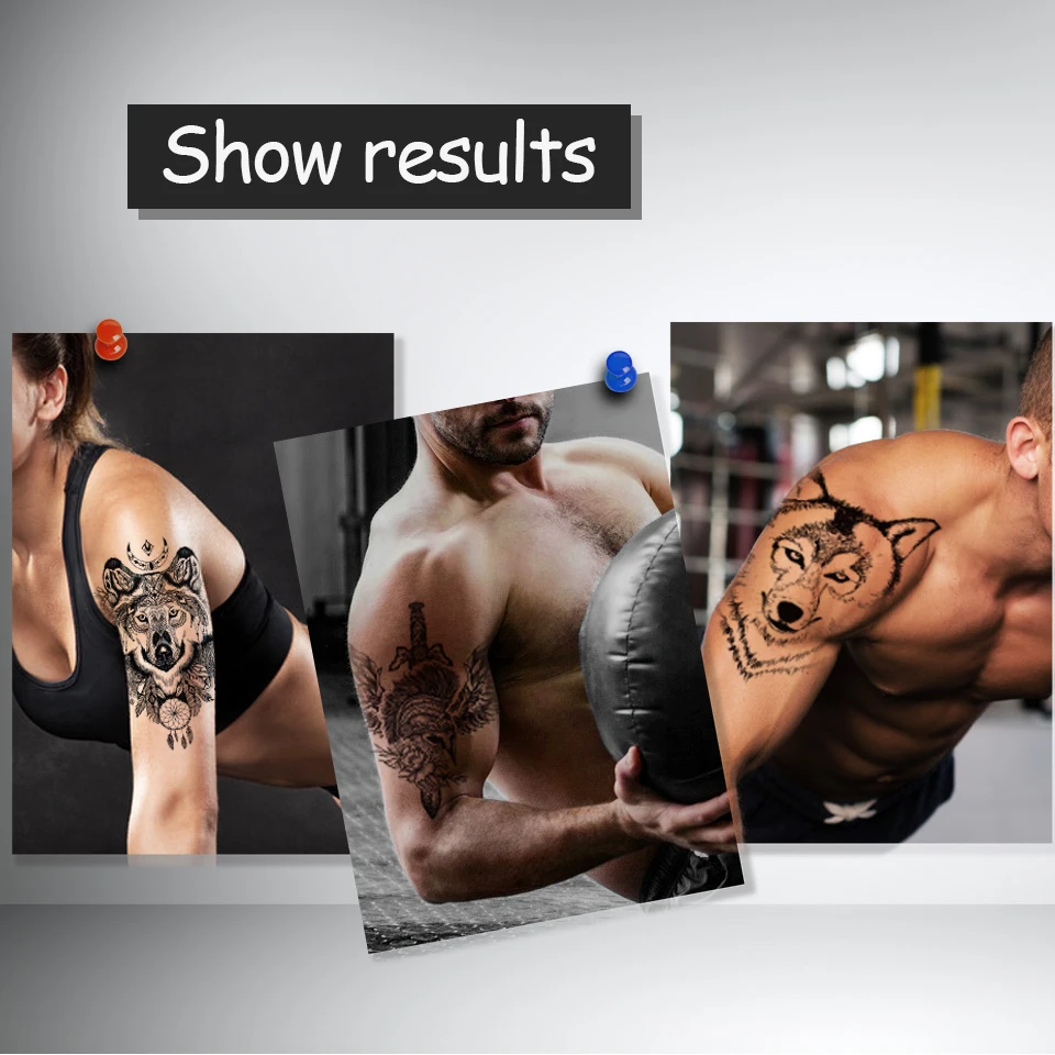 Водостойкая наклейка на руку большие тату-наклейки Корона Льва корона король