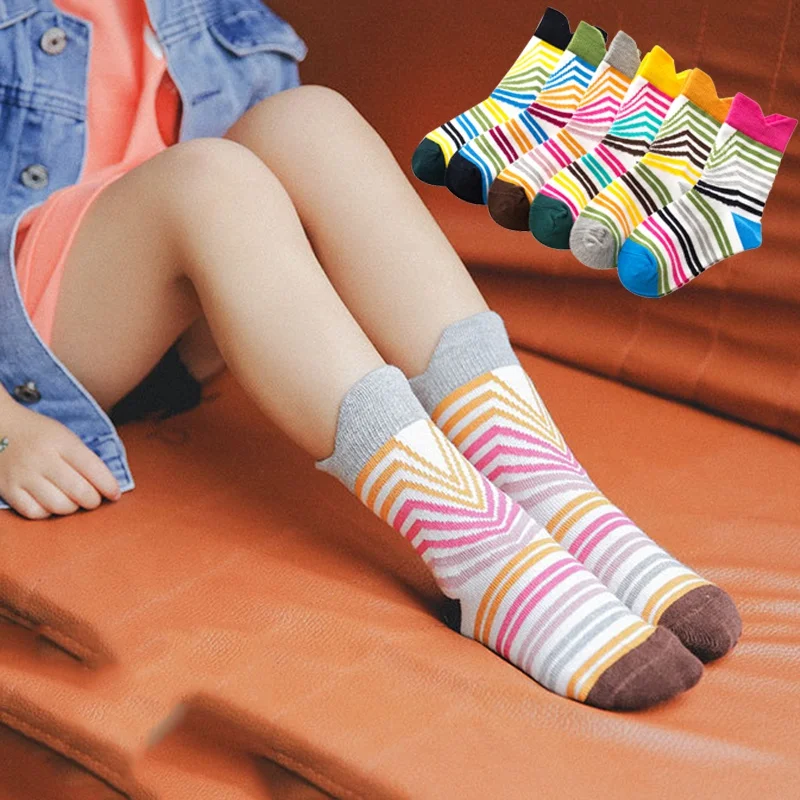 Модные детские носочки Осенние мягкие носки для маленьких девочек Хлопковые