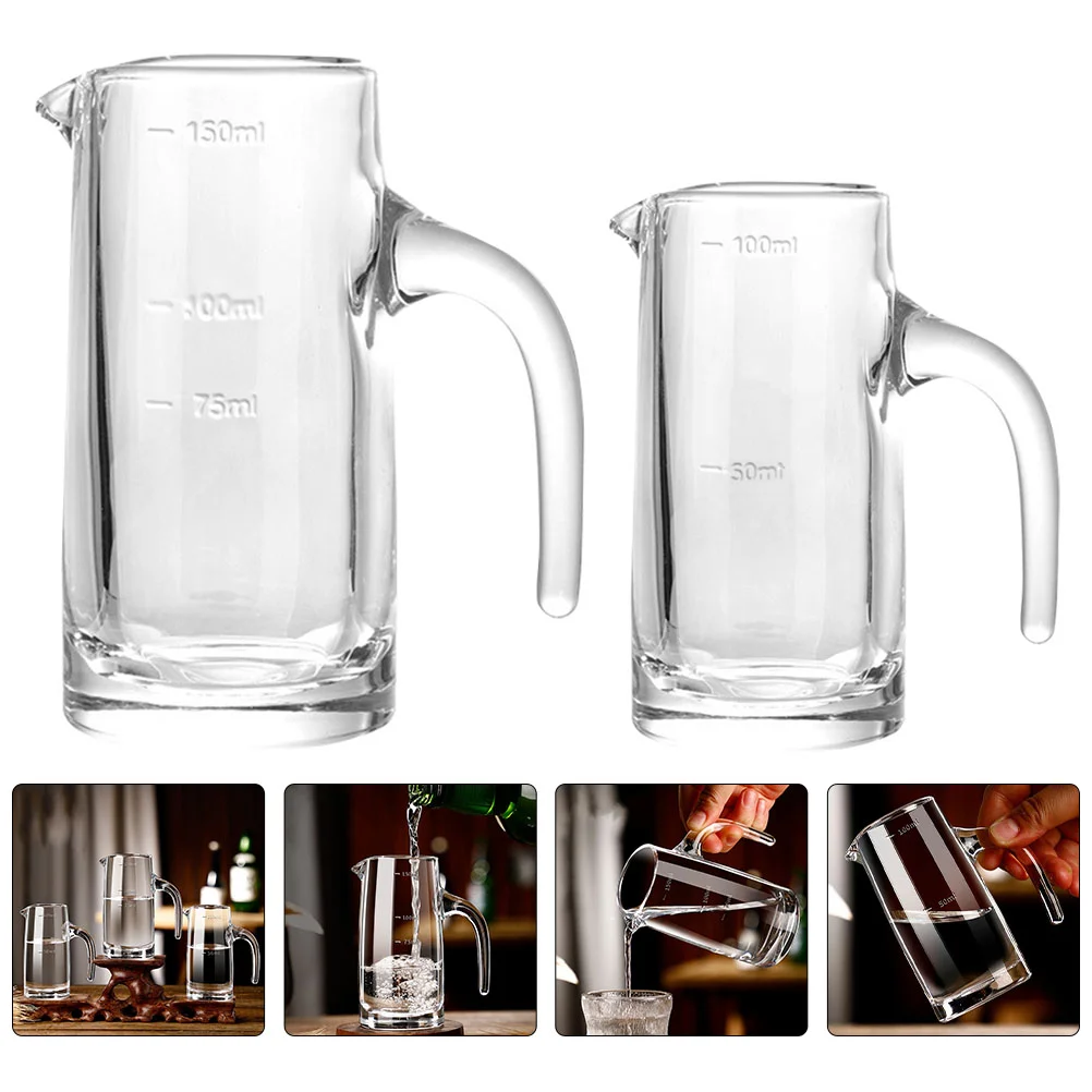 

2pcs Dividers Household Cups Scale Dispensers Glass Pots