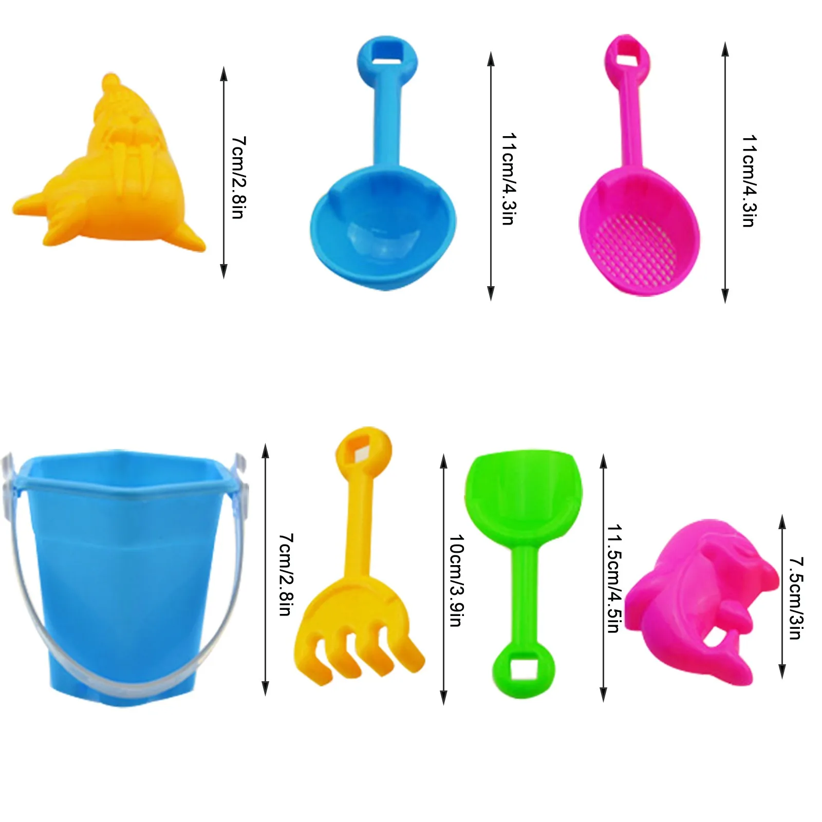 Juguetes de Playa de 7 piezas, juego de arena, arena, juguete de verano para exteriores, hebra Speelgoed, gran oferta, 2021-5