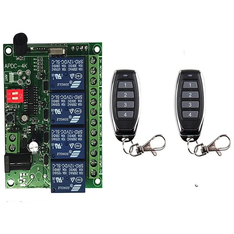 DC12V 24V 4CH 4 CH Беспроводной РЧ пульт дистанционного управления Управление