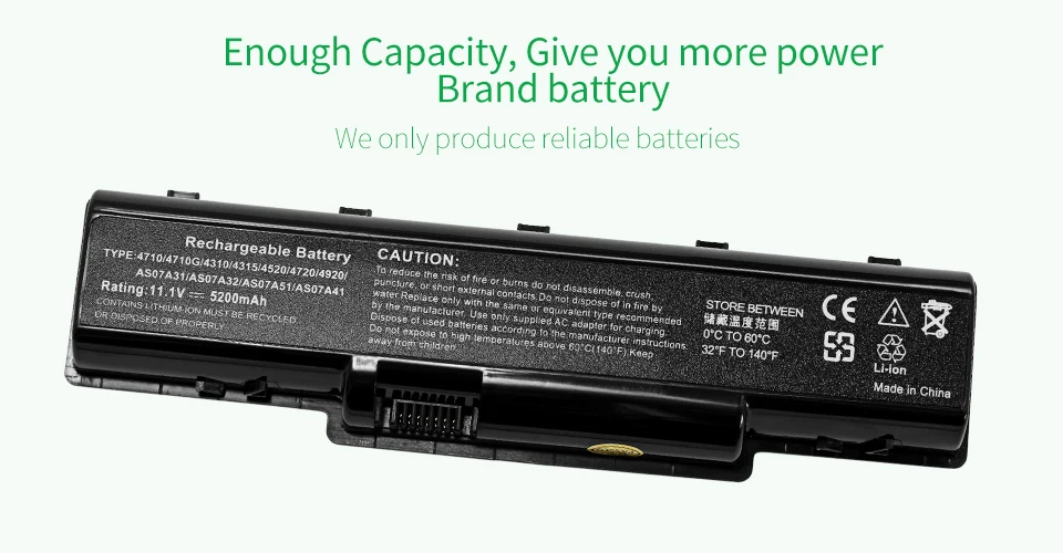 Ноутбук Батарея для acer Aspire AS5740 AS07A51 AS07A75 2930 4310 4520 4530 4710 4720 5738 5738G 5738Z 5738ZG 4730 4920 5740
