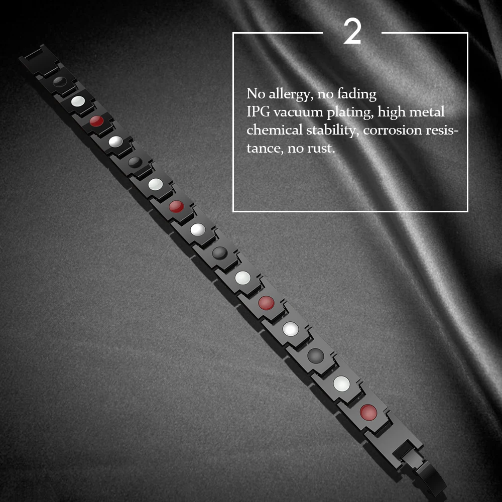 Мужские браслеты с магнитным гематитом, медный браслет с застежкой-крючком, терапевтические браслеты, мужские ювелирные изделия для здоровья