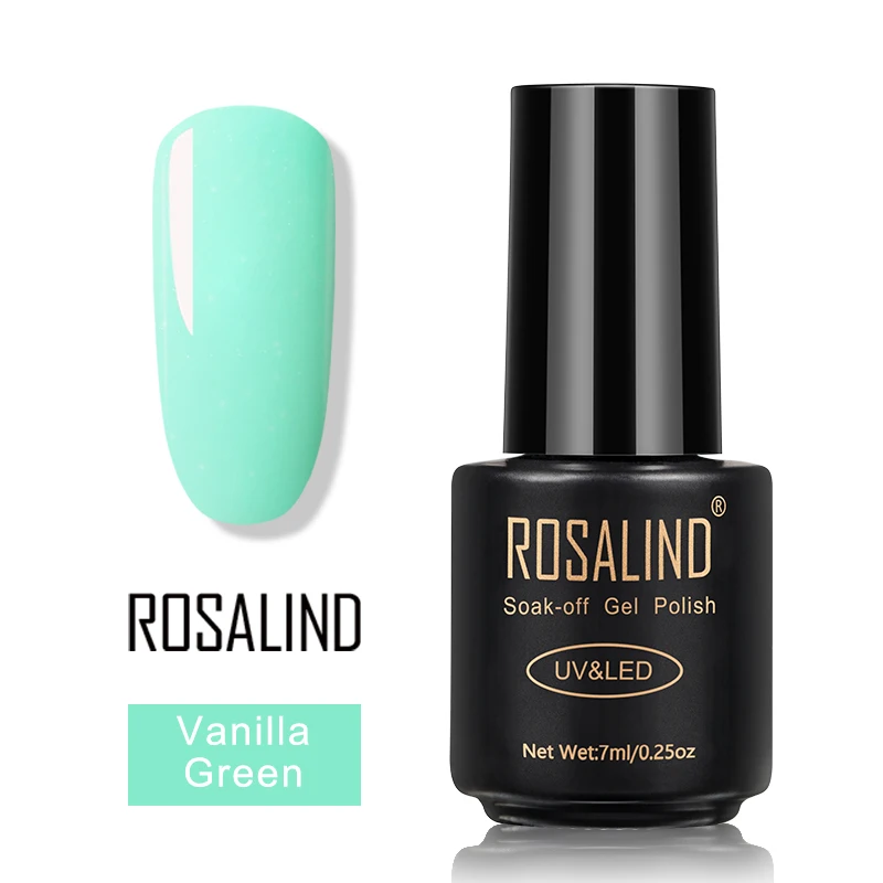 Vanilla Green ROSALIND гель лак для ногтей набор все для маникюра верхнее покрытие УФ светодиодный гель лак удаляющийся замачиванием Полупостоянный лак для ногтей - Цвет: Vanilla Green