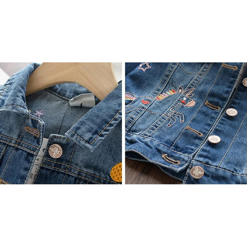 

New Fashion Children Jacket Button Graffiti Cartoon Long Sleeve Turn-down Collar Girls Jackets 2021 Spring & Autumn Kids Jacket