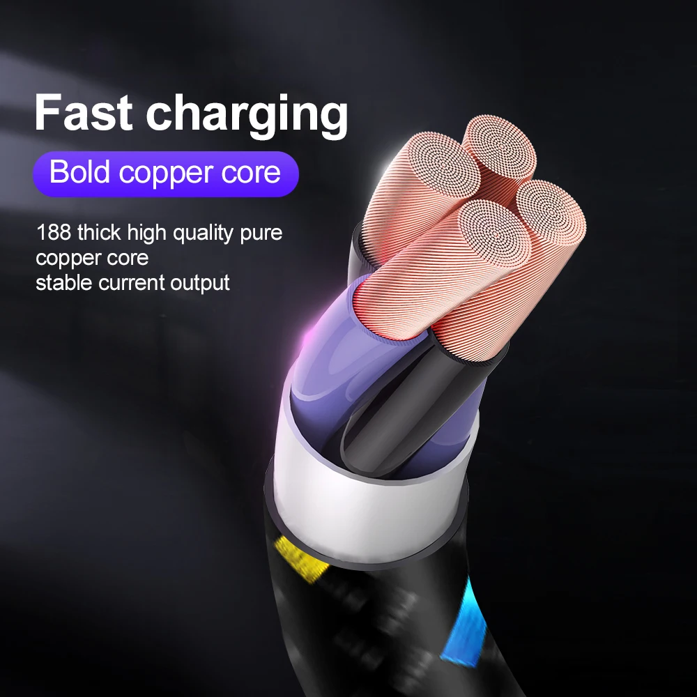 acgicea usb type c cable nylon fast charging data cord for samsung s21 oneplus 9 xiaomi huawei mobile phone type c usb c cables free global shipping