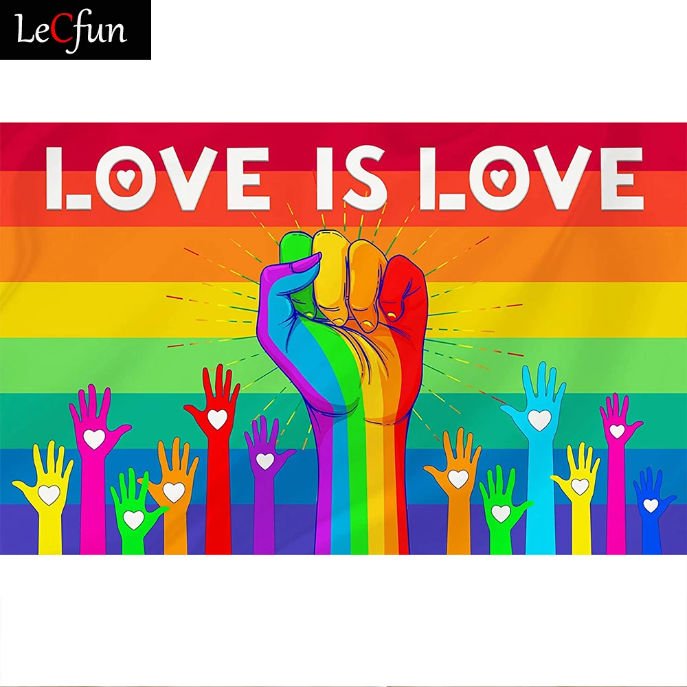 

LeCfun 5D Diamond Painting LGBT-Pride Love Colorful Art Kit Full Drill Round/Square Shiny Beads Art Craft Embroidery Gift