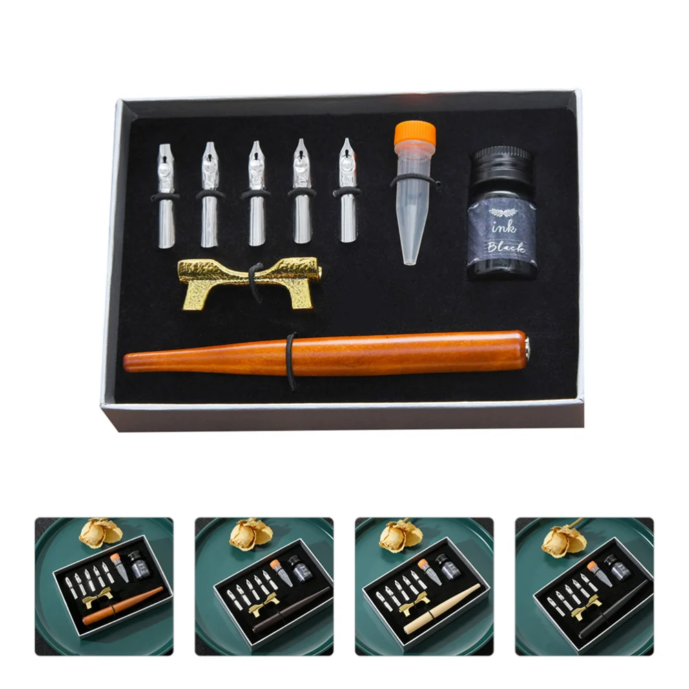 

1 Set English Calligraphy Pens Set Nib Pen Holder Ink Kit Calligraphy Kit