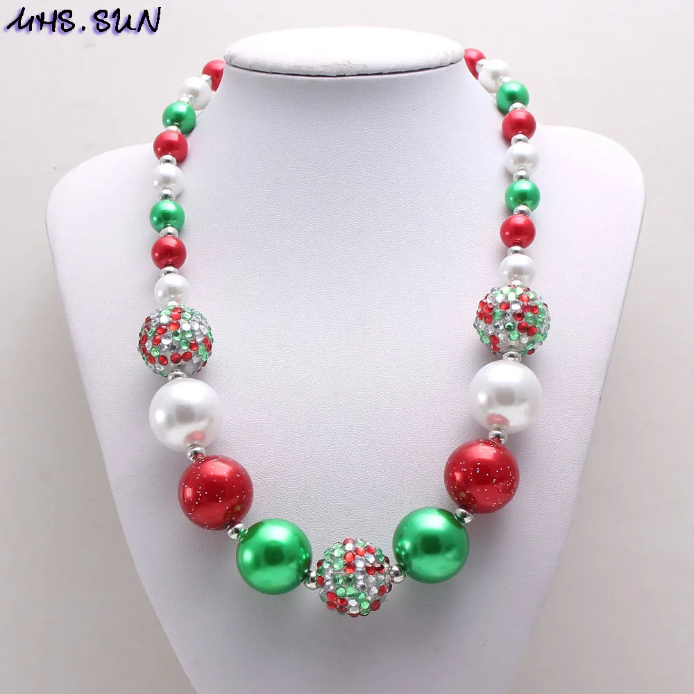 MHS.SUN рождественские ювелирные изделия для маленьких девочек Милая массивная