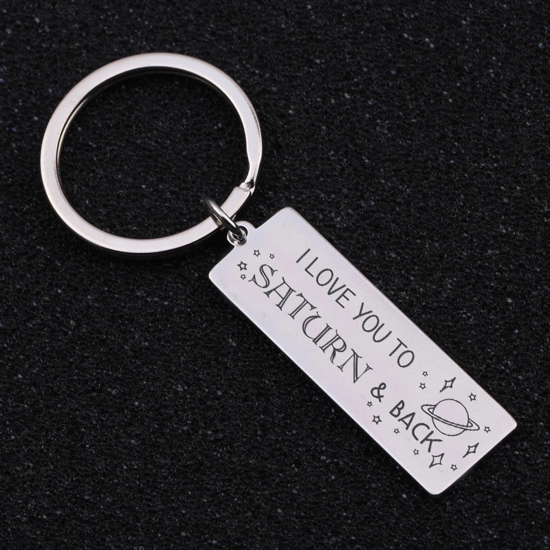 Брелок для ключей влюбленных и пар эксклюзивный брелок с надписью I Love You To Saturn &amp