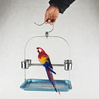 bird perch parrot cage bite stand birds stand rack toy paw grinding hanging shelf for small cockatiels conures parakeets finch