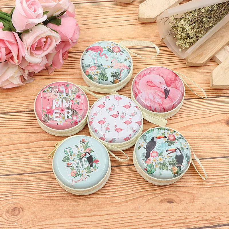 Милый цветной чехол для хранения с изображением фламинго жесткий футляр SD