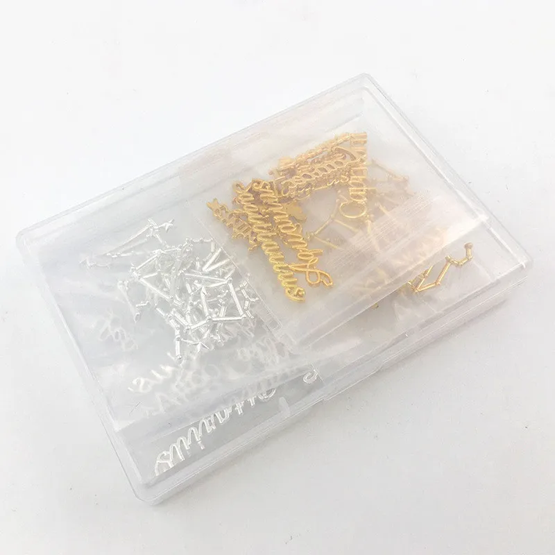 

Sansango 48pcs/box Zodiac Floating Charms Pendants Gemini Aries Libra Taurus Twelve Constellation Pendant For Jewelry Making