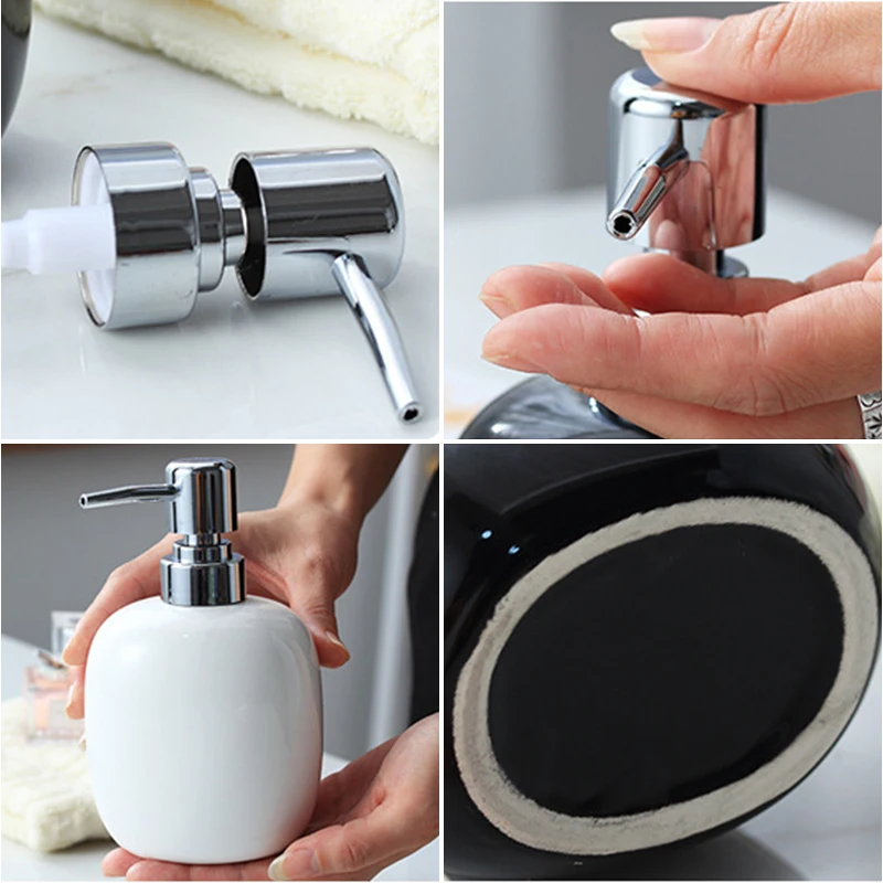 360 мл керамический диспенсер для жидкого мыла дома ванной комнаты шампунь душ