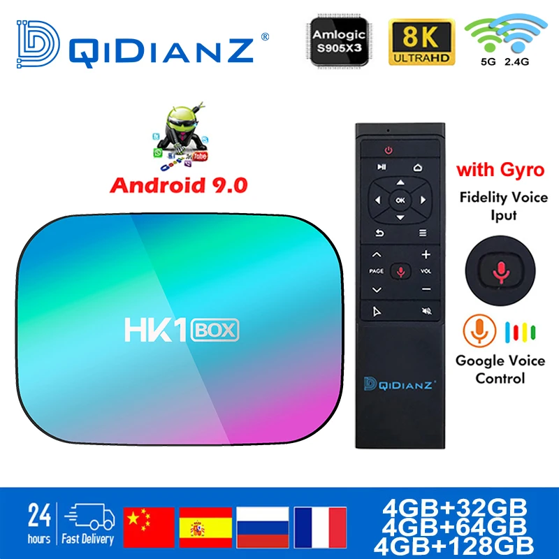 ТВ-приставка hk1box с Android 9 0 Amlogic S905X3 8K Dual Wifi BT быстрая Ip-телеприставка hk1 x3 PK HK1MAX H96 a95x |