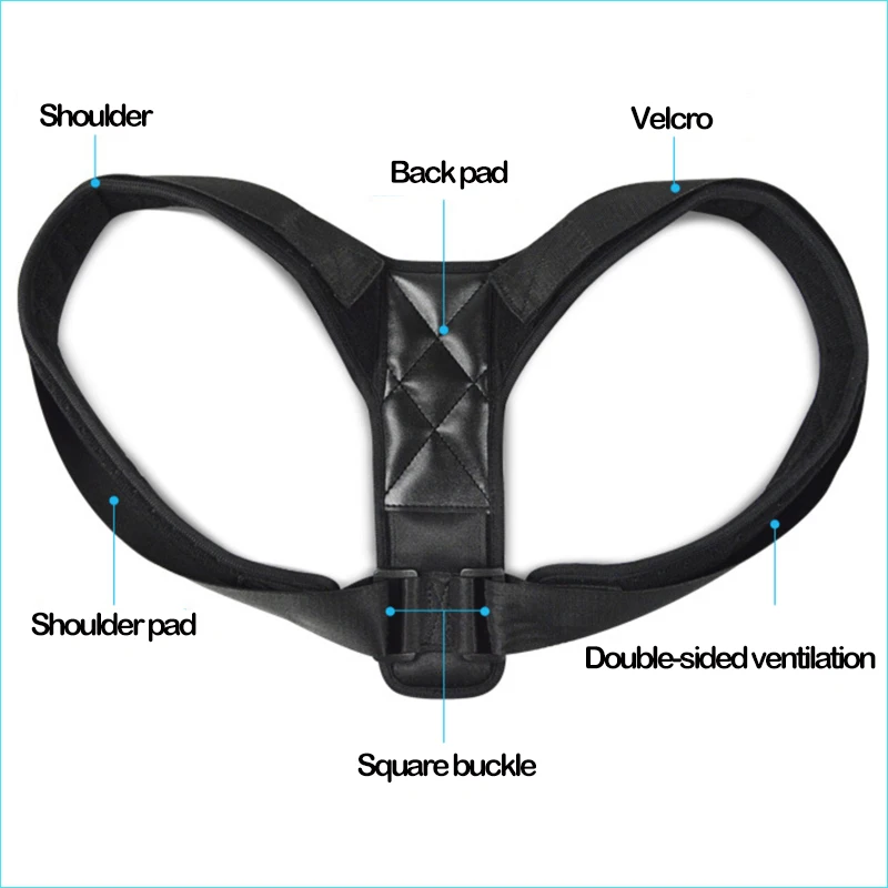 

Adjustable Back Posture Corrector Clavicle Spine Back Shoulder Lumbar Brace Support Belt Posture Correction Prevents Slouching