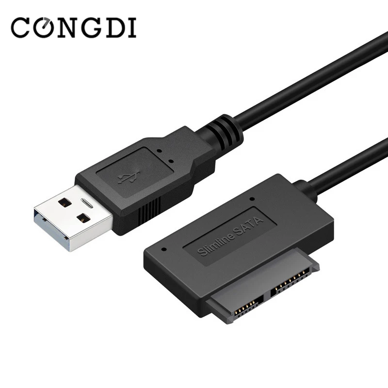 Кабель переходник SATA на USB 3 0/2 0 Sata II 7 + 6 кабель 13Pin для ноутбука CD/DVD ROM Slim