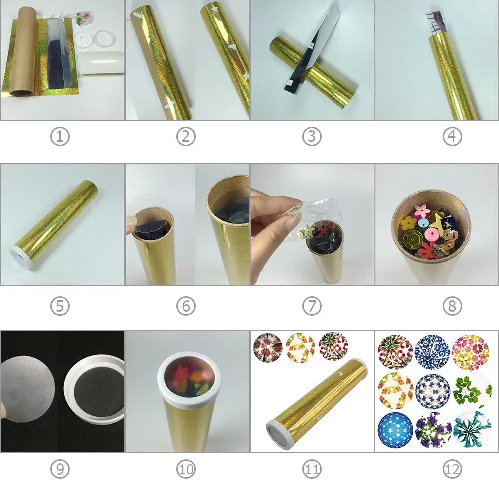 Привлекательный DIY вращающейся калейдоскоп Наборы Рюкзак Для садика Детские