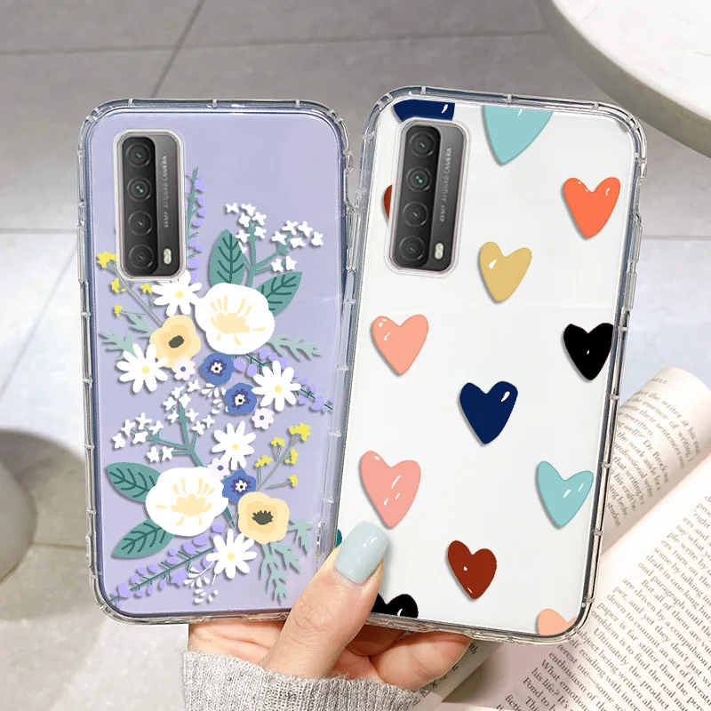 

TPU Case For Huawei P Smart 2021 Case Cute Floral Flower Funda For Huawei P Smart Z Plus 2019 Y7P Y7A Y6P Y5P Y9 Y5 Prime Cases