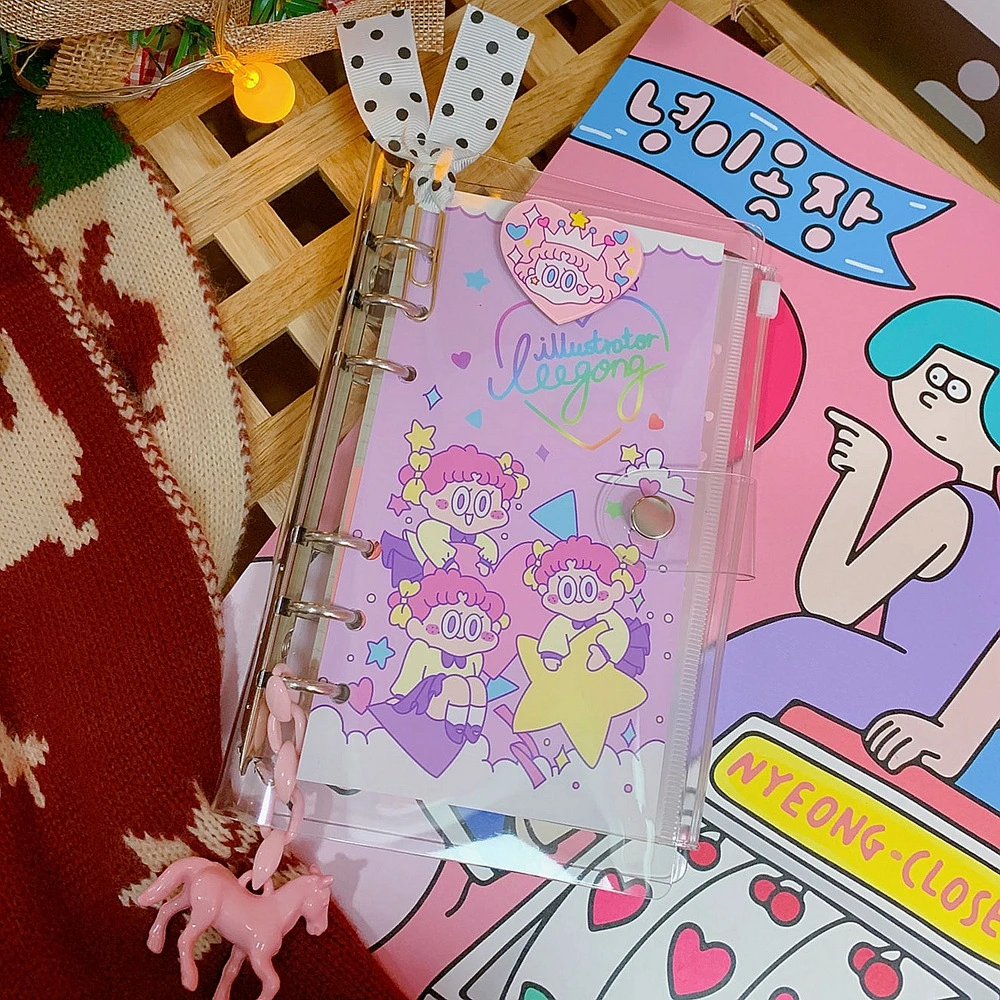 Розовый Единорог лазерный прозрачный Блокнот Дневник Обложка Блестящий