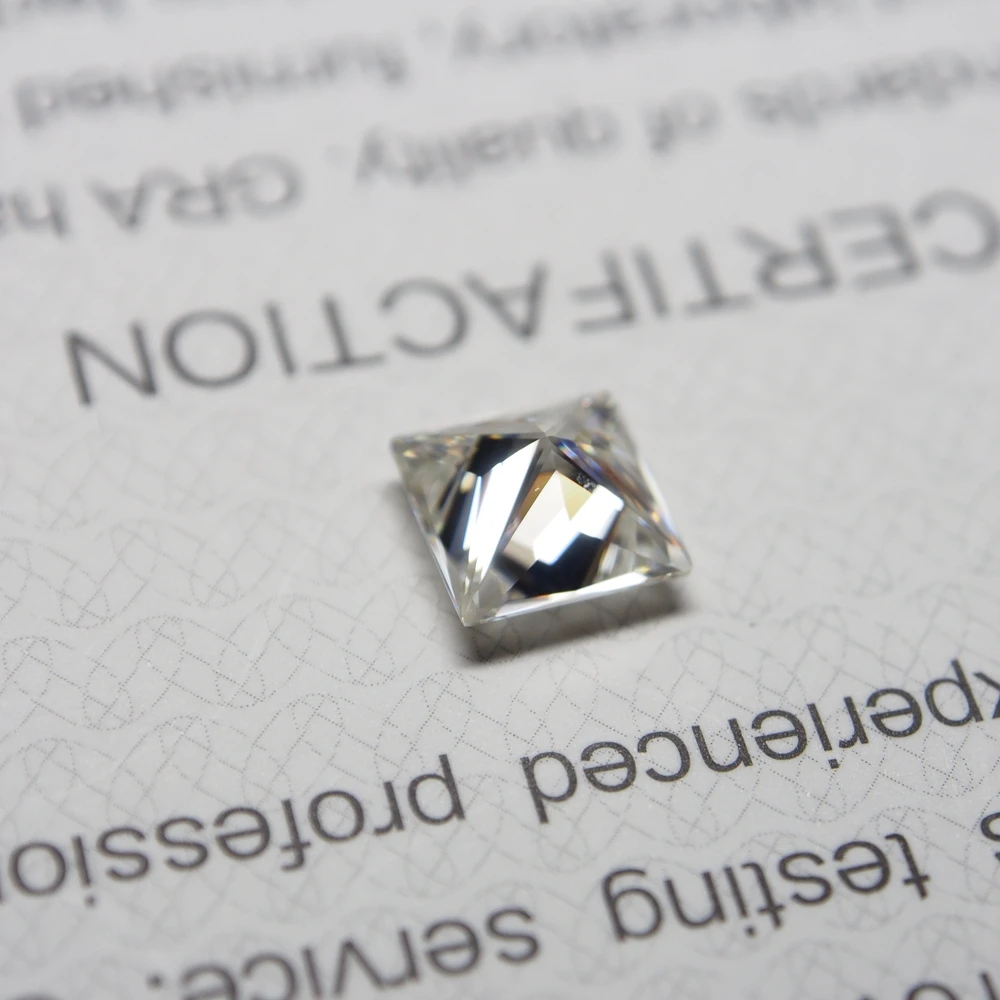 Классический 8 карат 12*12 мм большой размер Priness квадратный резной лабораторный