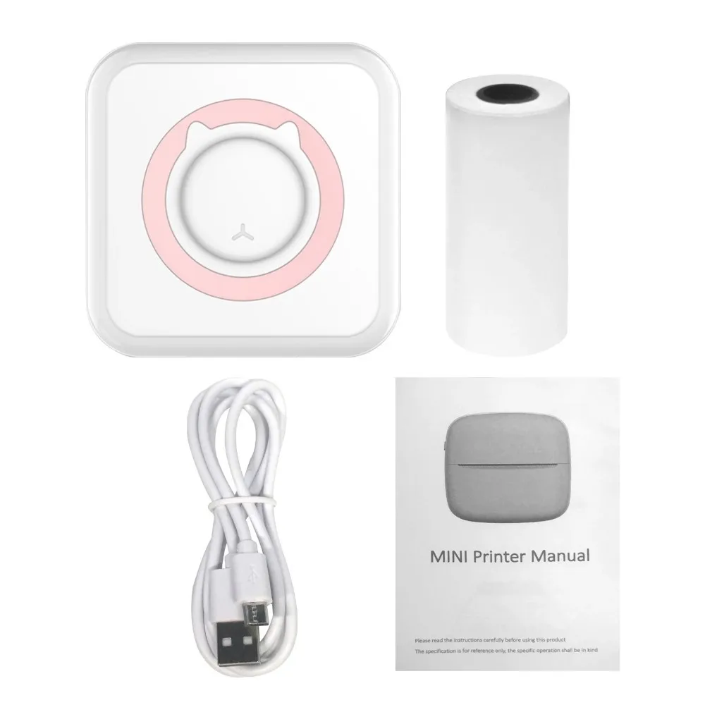 

Mini Thermal Printer 200DPI Wireless BT Connection Portable Pocket Photo Printer for Picture Lable DIY Handcraft List