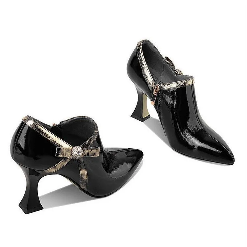 Новинка 2021 модная весенняя обувь женские туфли-лодочки высокий каблук