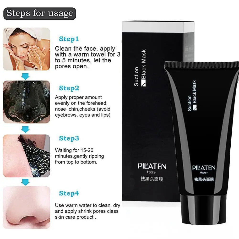 Минералы грязевые мембраны глина пилатен черная маска полоски очиститель носа