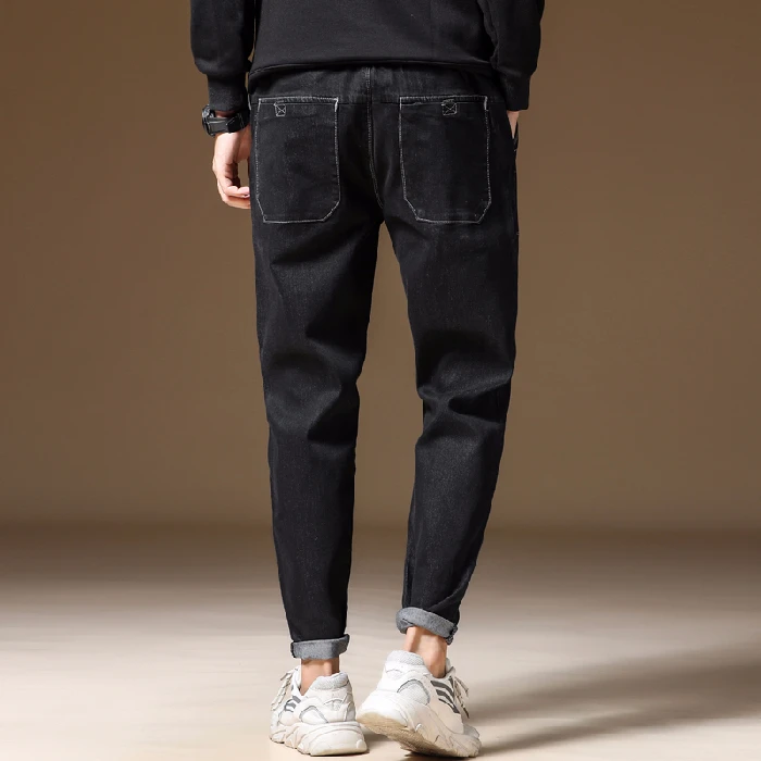 2019 осенние модные мужские узкие джинсы Мужские для отдыха джинсовые брюки |