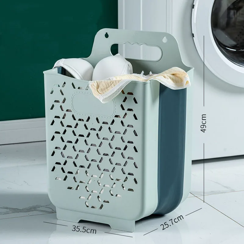 

Бытовая настенная корзина для хранения, корзина для белья, складная корзина для хранения одежды, настенный держатель для одежды в ванной ко...