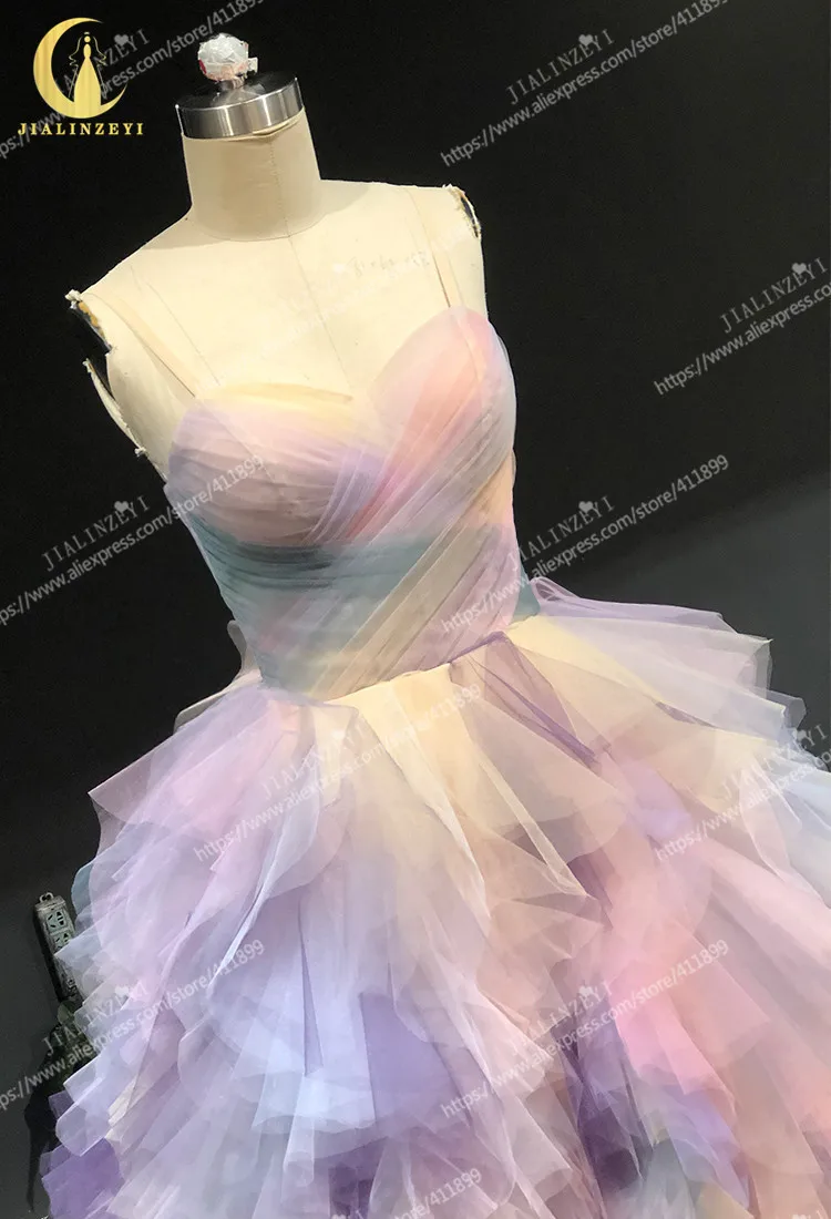 Rhine real Pictures Marchesa Straps Colorful  robes de bal Prom Dresses платье 2021 Party Dress