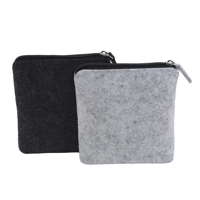 

Felt Coin Purse Wallet Women Men Change Bag Credit Card ID Holder Coin Purses Wallets Womens Mens High Quality