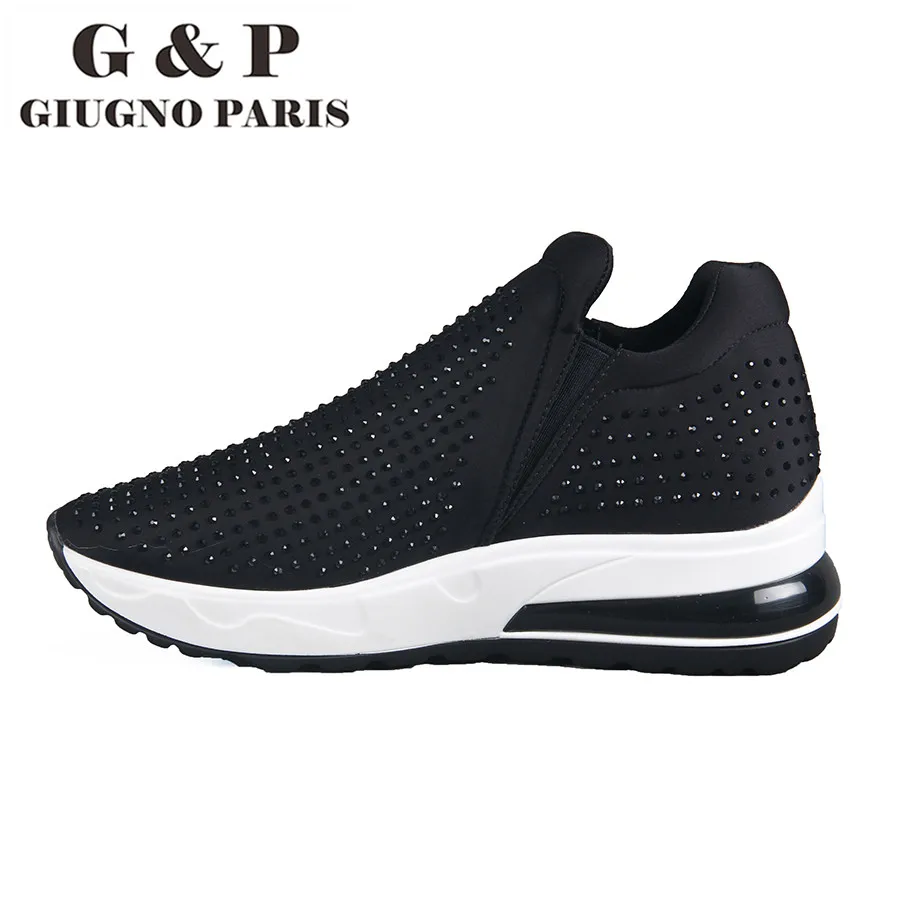 Leather Insole Women Sneakers Blingbling Platform Mesh Shoes Luxury Design Casual Chunky Good Quality Authorized Italy Brand