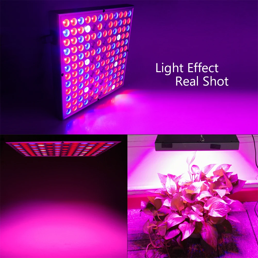

LED Grow Light Full Spectrum 45W Ultrathin Hanging Growing Lamps Red+Blue+UV+IR for Indoor Plants Greenhouse Hydroponic