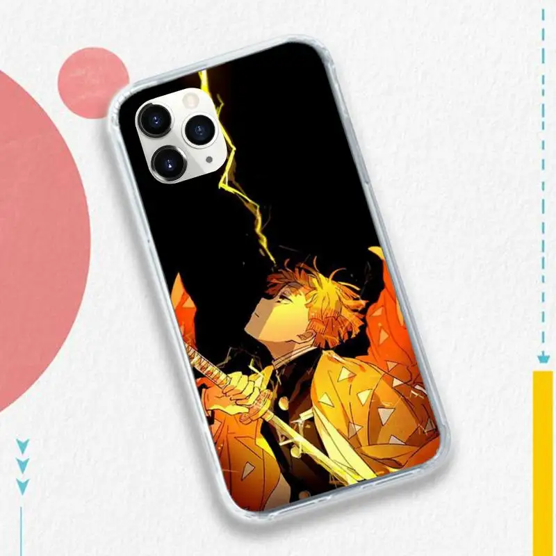 

Anime Demon Slayer Kimetsu no Yaiba Phone Case for iPhone 11 12 pro XS MAX 8 7 6 6S Plus X 5S SE 2020 XR