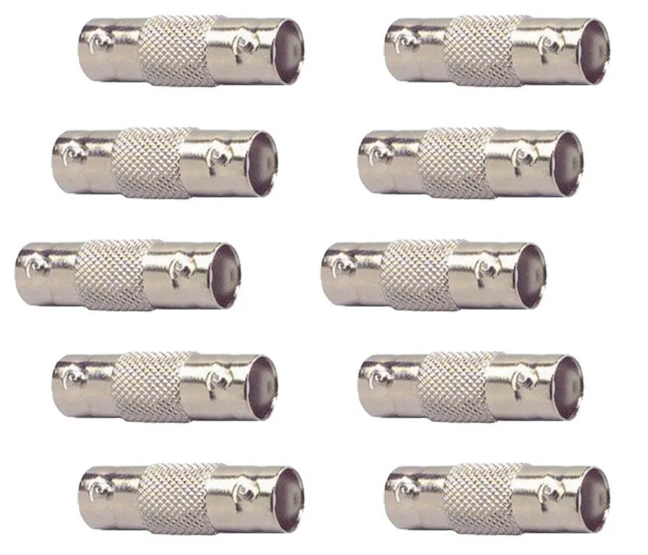 10pcs BNC Female to Inline Coupler Coax Connector Extender for CCTV Camera Security Video Surveillance System |