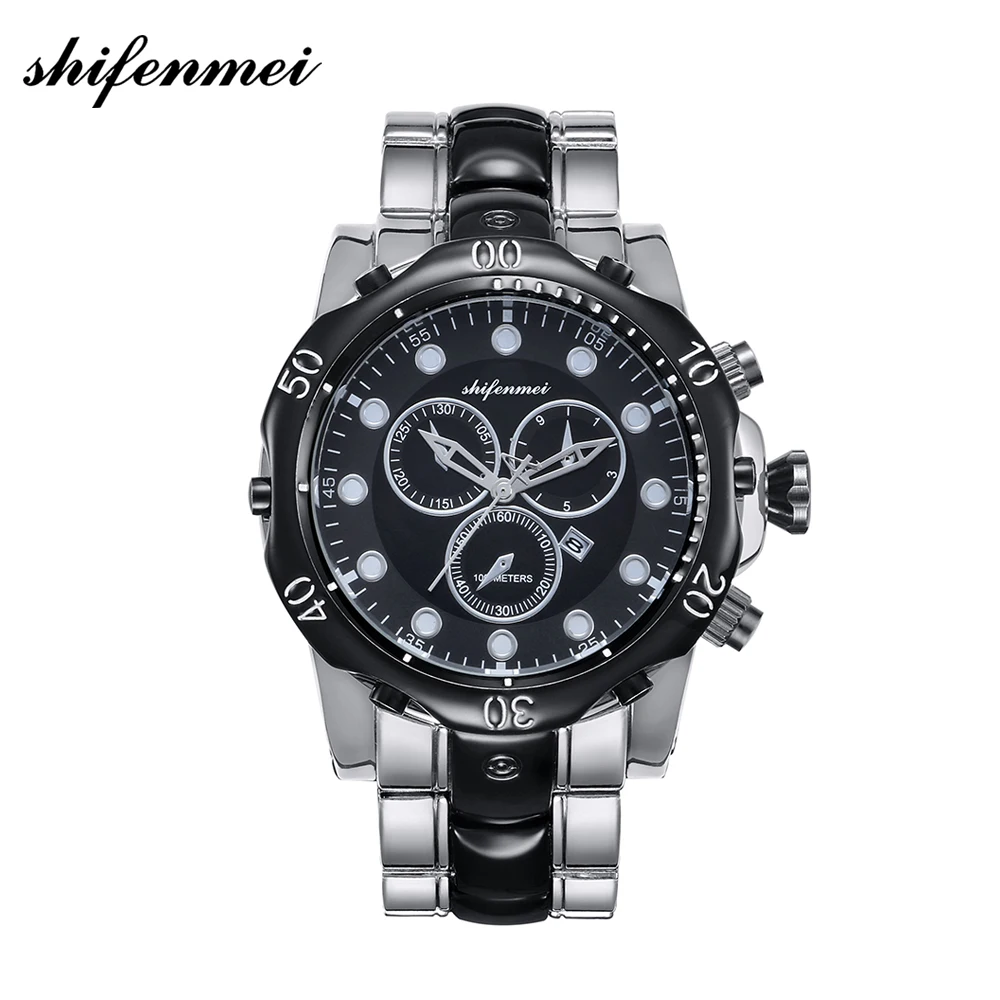 Золотые и розовые золотые Роскошные мужские часы с черным циферблатом из