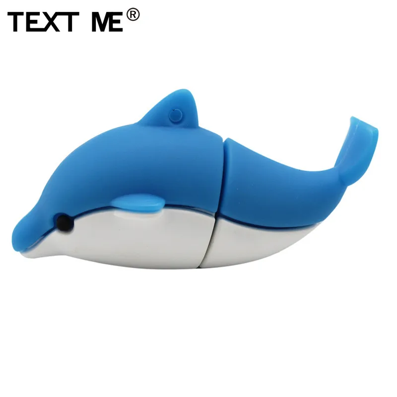 USB флеш накопитель TEXT ME в виде мультяшного животного Дельфина 2 0 4 ГБ 8 16 32 64 ГБ|USB