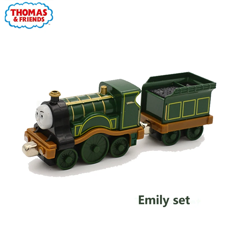 Emily set Genunie Томас и его друзья Trackmaster 1:43 картонная коробка сплав магнитный поезд ударопрочный высокое качество автомобиль детские игрушки подарок - Цвет: Emily set