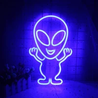 led alien neon light colorful rainbow neon sign for room home party bar wedding decoration xmas gift neon wall lamp