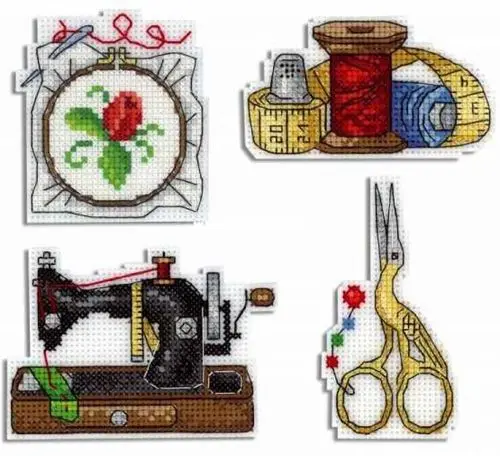 

BXT05 Decoration Home Decor Homfun Craft Christmas Cross Stich Set Counted DIY Cross Stitch Kits Fridge Refridgerator Magnets