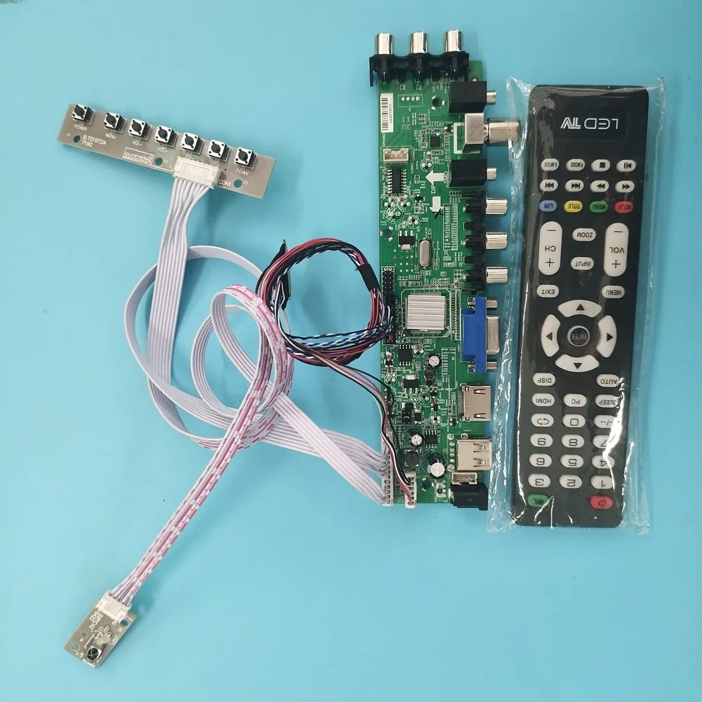 

Kit For B140RW03 v1 remote DVB-T DVB-T2 Signal controller board digital VGA AV LED 1600X900 40pin WLED TV LVDS USB HDMI 14"