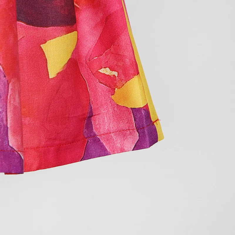 

2021 summer sexy sling woman dress color-painted printing dyeing ruffled tight-fitting high-waisted dresses for women