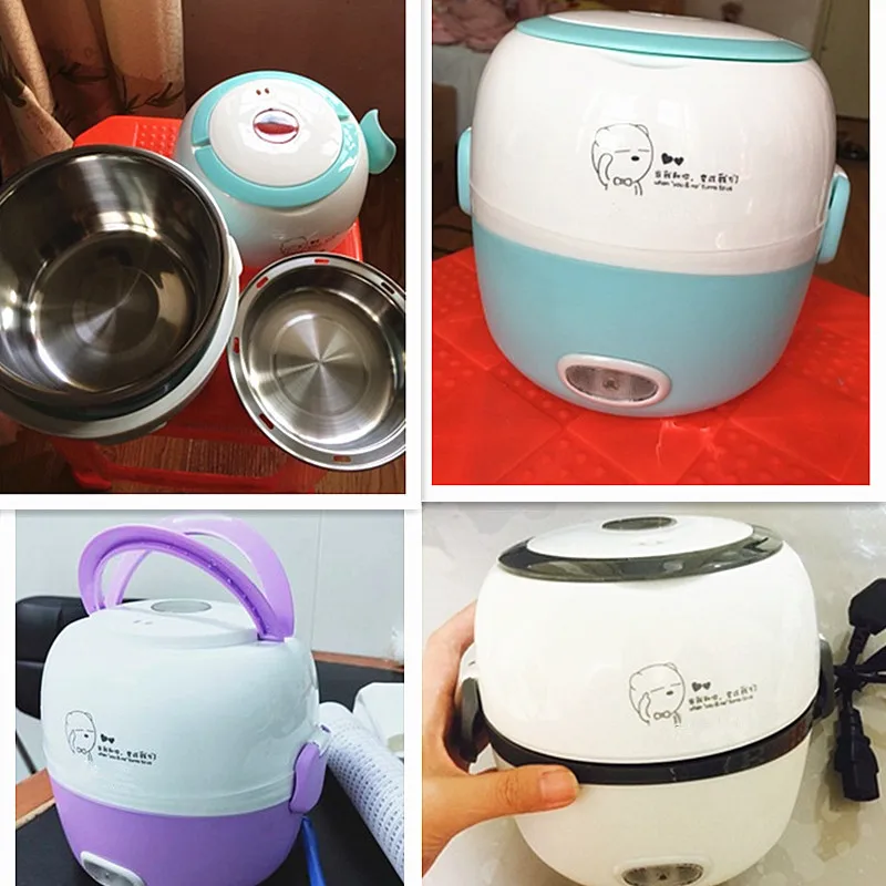 Портативная электрическая мини рисоварка 220 В электрический нагревательный бокс