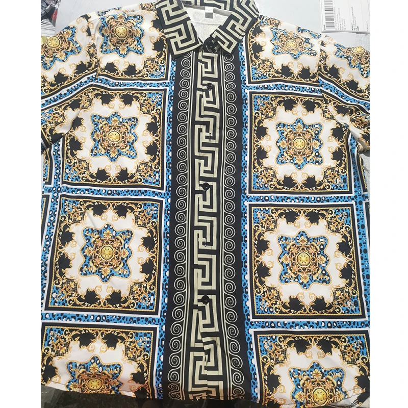 Комплект гавайской рубашки мужской из 2 предметов Модный комплект с принтом