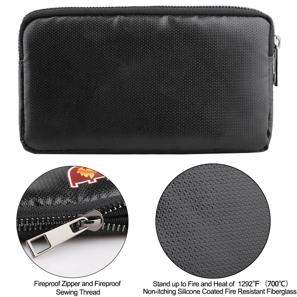 

1pcs Fireproof Document Bags Waterproof and Fireproof Safe Bag with Zipper for Ipad Size Material Model Number Origin Shape Type